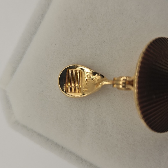 Monet Gold Textured Earrings - Picture 11 of 11